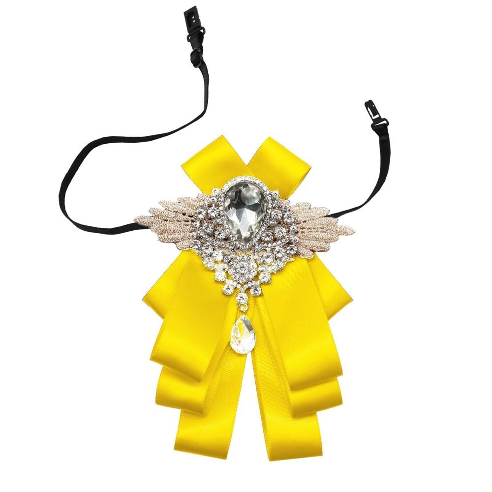 5058 Sparkle Bow Ties and Big Rhinestone Bow Tie Satin Ribbon Bowtie